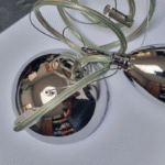 Pendel - Suspension PVC en nickel chrome - E27