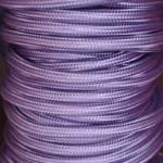 Câble textile rond 2x0,75 mm² parme - Vendu au mètre