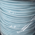 Câble textile rond 3x0,75 mm² bleu turquoise - Vendu au mètre