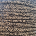 Câble textile rond 2x0,75 mm² noir & blanc en chevrons - Vendu au mètre