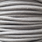 Câble textile rond 2x0,75 mm² gris naturel - Vendu au mètre