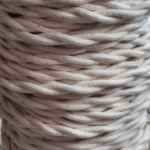 Câble textile torsadé 2x0,50 mm² écru - Vendu au mètre