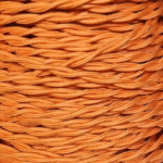 Câble textile torsadé 2x0,50 mm² orange