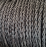 câble textile torsadé 3G0.50 mm² argent