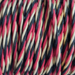 câble textile torsadé 3G0.50 mm² Noir Jaune Rouge - BELGIQUE